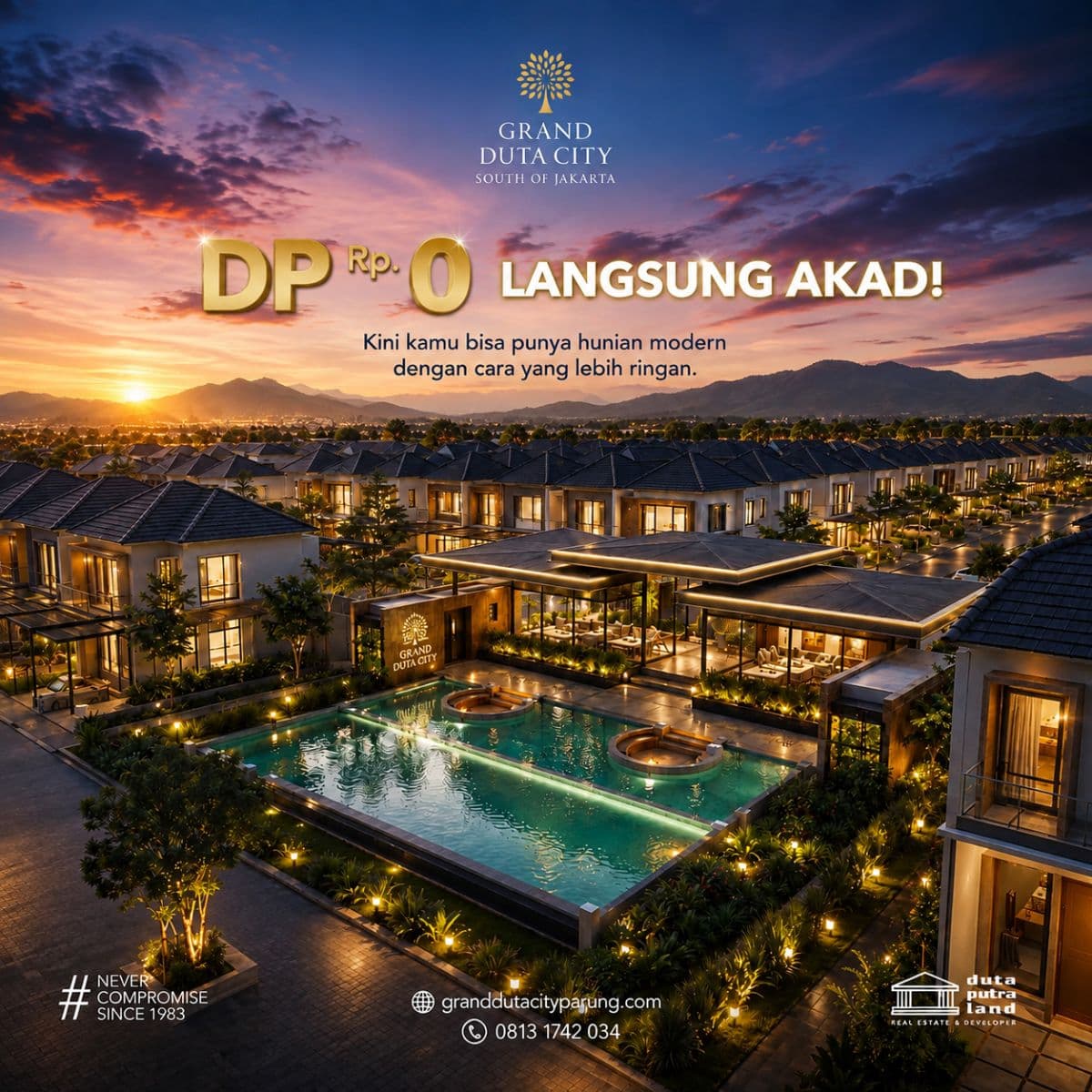 Suasana kawasan perumahan modern Grand Duta City Parung Bogor