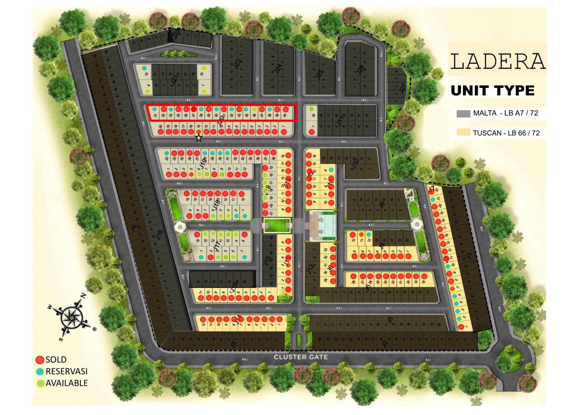 Siteplan Update Stok Cluster Ladera