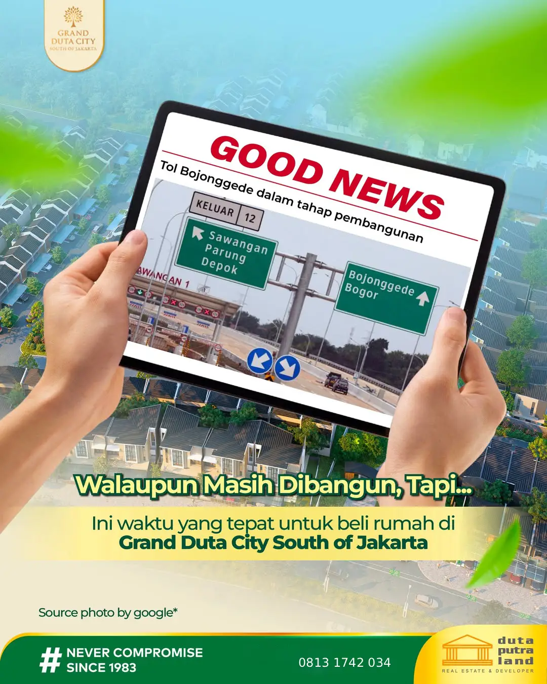 Akses Tol Dekat Grand Duta City Parung
