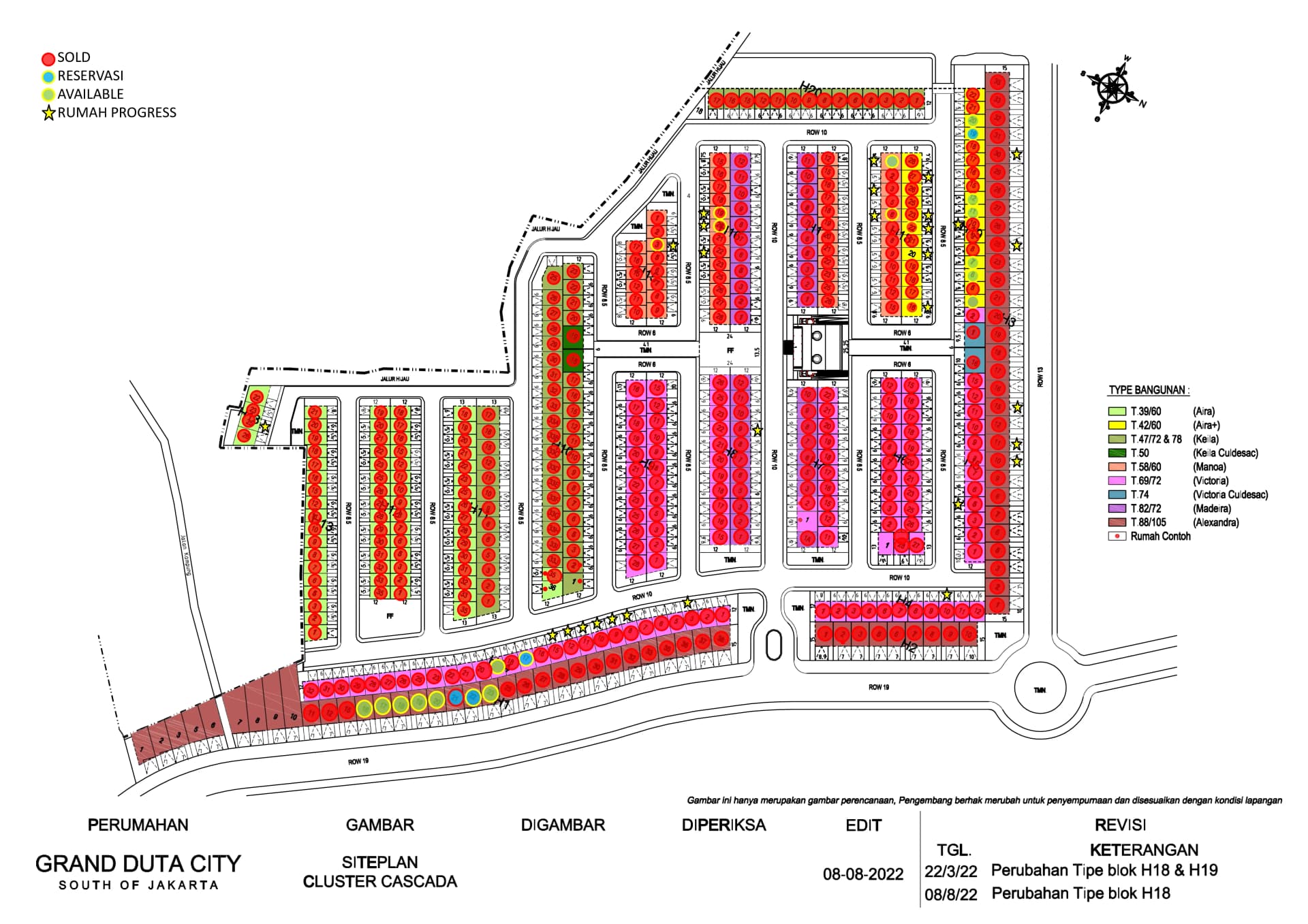 Siteplan Update Stok Cluster Cascada 19 September 2026